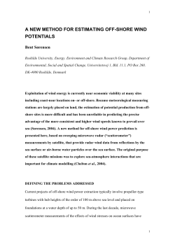 a new method for estimating off-shore wind potentials