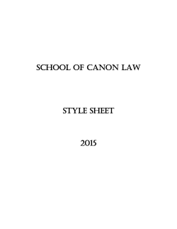 school of canon law style sheet 2015