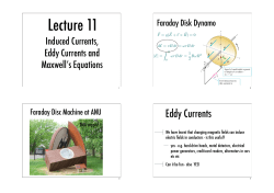 Induced and Eddy Currents, Maxwell`s Laws