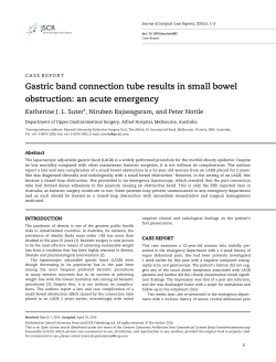 Gastric band connection tube results in small bowel obstruction: an