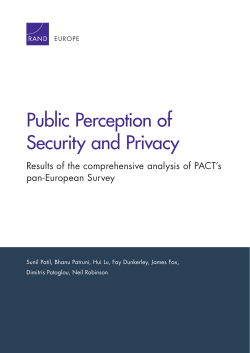 Public Perception of Security and Privacy