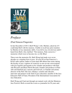 an Excerpt from Jazz on My Mind