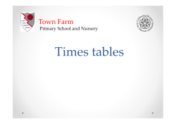 Times Tables - Town Farm Primary School