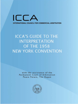 ICCA`s Guide to the Interpretation
