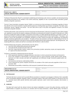 sexual orientation / gender identity