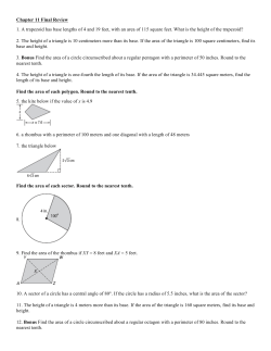 Chapter 11 Final Review