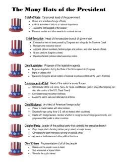 The Many Hats of the President