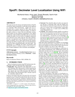 SpotFi: Decimeter Level Localization Using WiFi