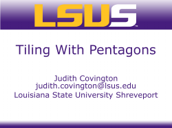 Tiling with Pentagons