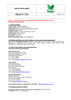 SDS - Plant Products