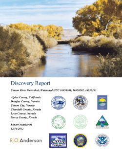 Discovery Report - Carson Water Subconservancy District
