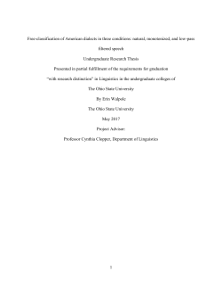 1 Free-classification of American dialects in three conditions: natural