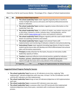 School Success Markers