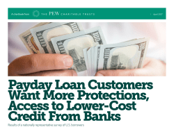 Payday Loan Customers Want More Protections, Access to Lower