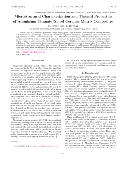 Microstructural Characterization and Thermal Properties of