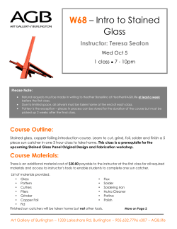 Intro to Stained Glass - Art Gallery of Burlington