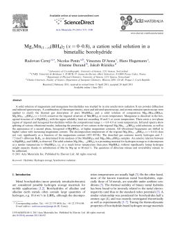 MgxMn(1в&circ;`x)(BH4)2 (x=0в&euro;&ldquo;0.8), a cation solid solution in a