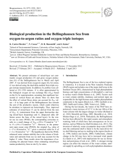 Biological production in the Bellingshausen Sea