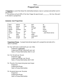 Prepositions