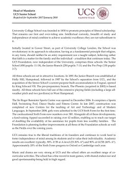 Head of Mandarin UCS Senior School University College School