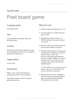 Past simple board game