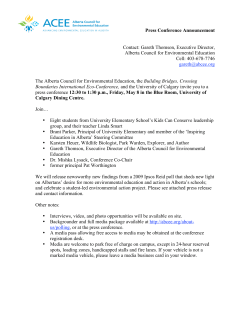 ACEE Press_release_final - Alberta Council for Environmental