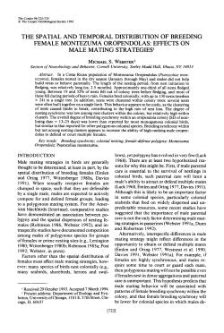 Effects on Male Mating Strategies