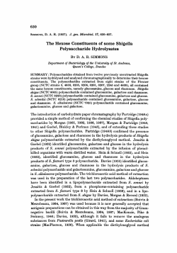 The Hexose Constituents of some Shigella Polysaccharide