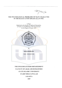 the psychological problems of main character in the black cat by