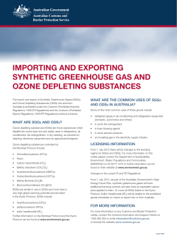 Importing and Exporting Synthetic Greenhouse Gas and Ozone