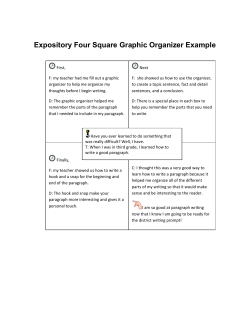 Expository Four Square Graphic Organizer Example