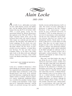 Alain Locke - Baha`i Library Online