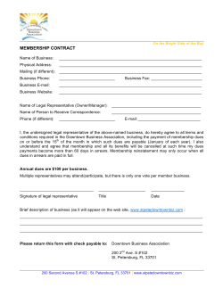 Membership Application - Downtown Business Association