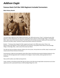 Addison Eagle Famous black Civil War 54th Regiment included