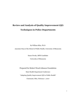 Techniques in Police Departments - Public Health Accreditation Board