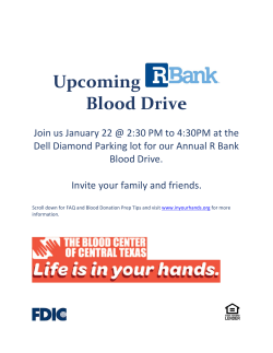 Annual R Bank Blood Drive (click for more information)