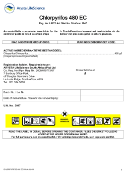 Chlorpyrifos 480 EC E