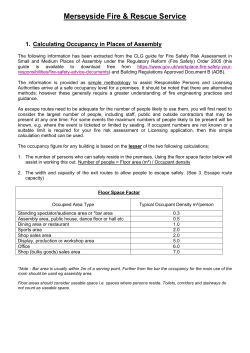 Calculating Occupancy - Merseyside Fire and Rescue Service