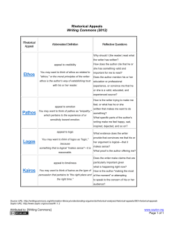 Ethos Pathos Logos Kairos