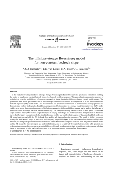 The hillslope-storage Boussinesq model for non-constant