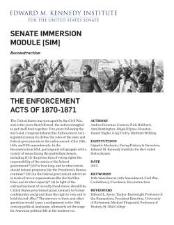 SENATE IMMERSION MODULE [SIM] THE ENFORCEMENT ACTS