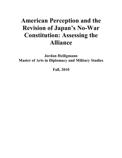 American Perception and the Revision of Japan`s No