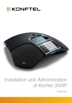 Installation and Administration of Konftel 300IPx