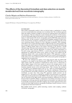 The e&iexcl;ects of the theoretical formalism and data selection on mantle