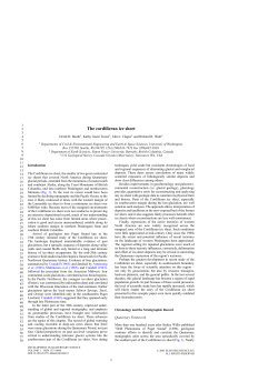 The cordilleran ice sheet - University of Washington