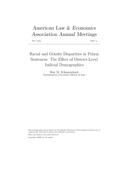 Racial and Gender Disparities in Prison Sentences: The Effect of