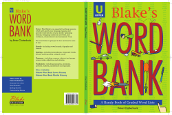 BLAKE`S WORD BANK Upper Primary Peter