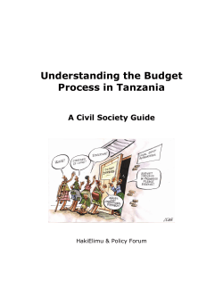 Understanding the Budget Process in Tanzania