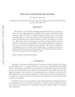 Semi-linear gravitational lens inversion