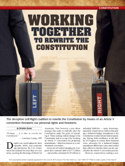 The deceptive Left-Right coalition to rewrite the Constitution by